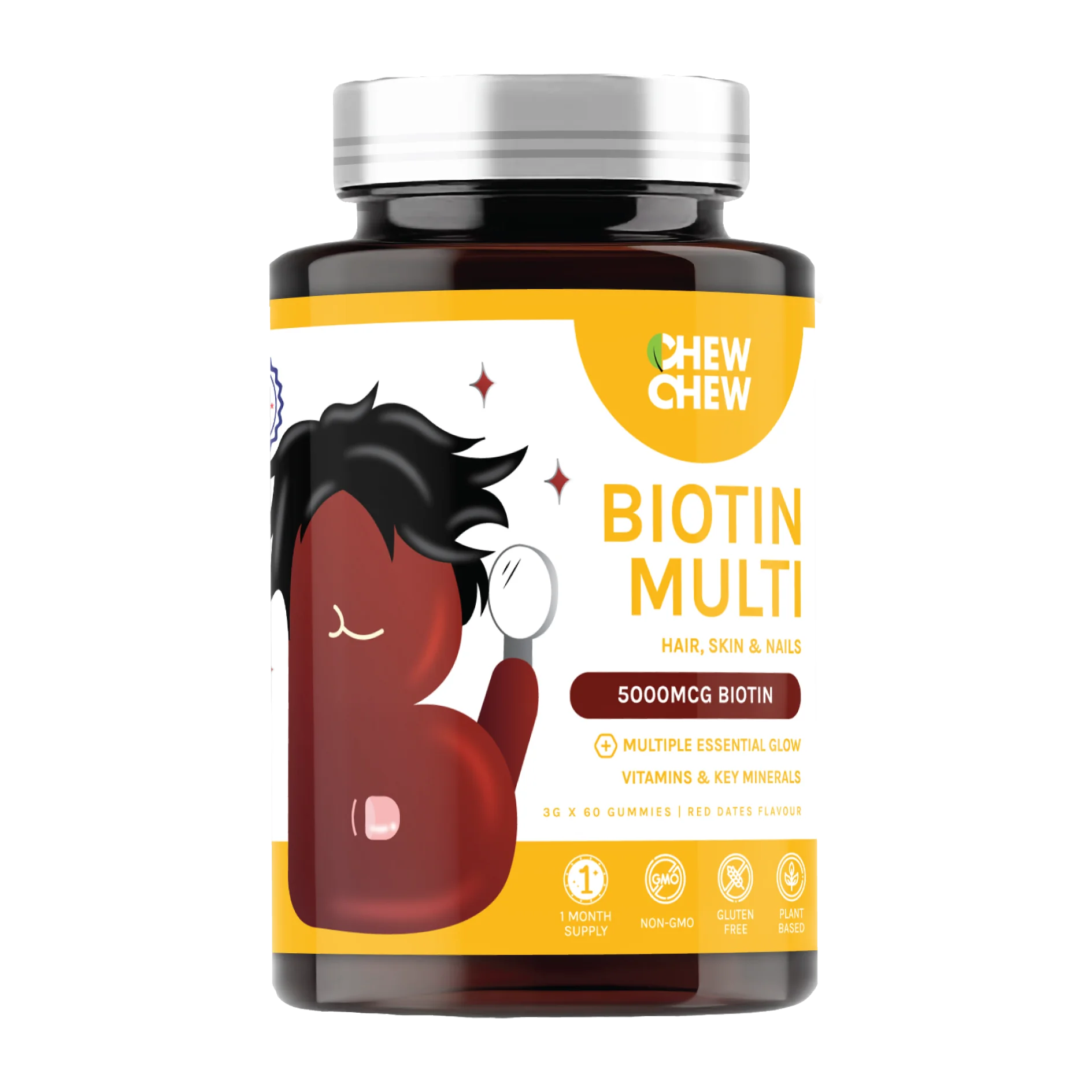 Chew Chew Biotin Multi gummies bottle